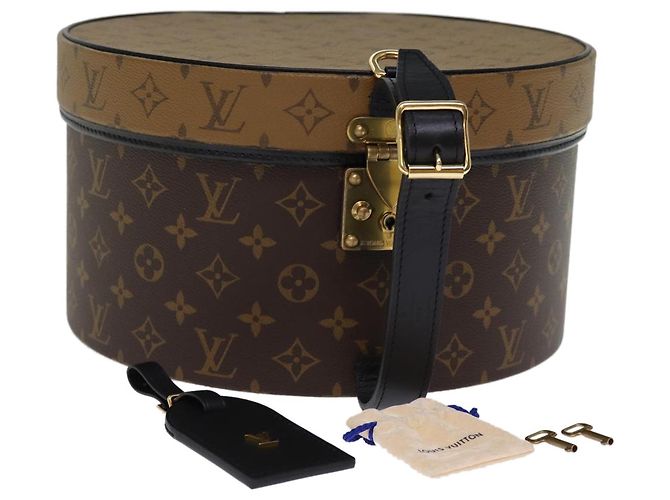 Bolsa de mão LOUIS VUITTON Monograma Reverse Boite Chapeau 30 M20084 Autenticação de LV 74280S