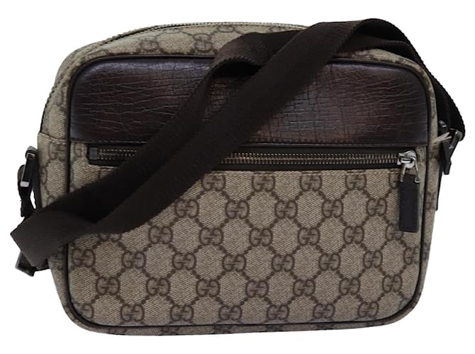 GUCCI GG Supreme Shoulder Bag PVC Beige 114291 Auth mr156  ref.1388151