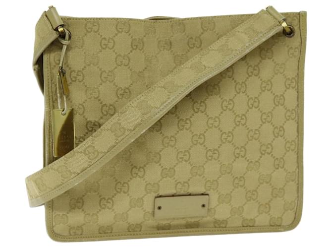 GUCCI GG Canvas Shoulder Bag Beige 91762 Auth 74980  ref.1388161