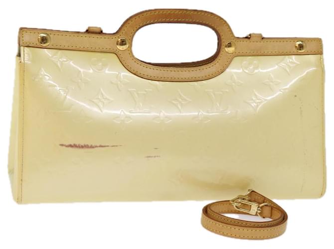 LOUIS VUITTON Monogram Vernis Roxbury Drive Hand Bag Perle M91374 LV Auth 75102 Patent leather  ref.1388165