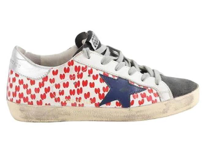 Golden Goose Baskets Superstar en cuir Blanc  ref.1388204