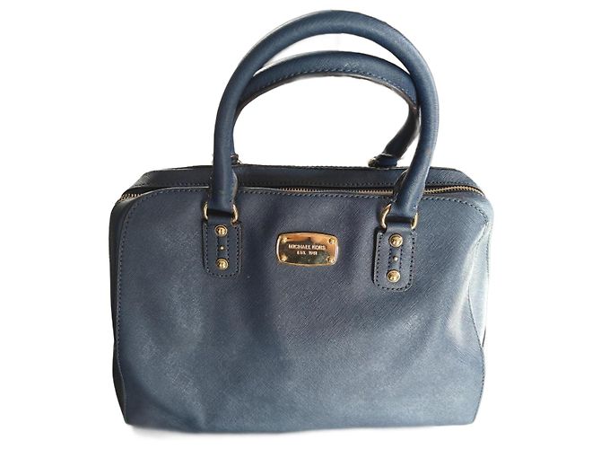 Bolso Michael Kors Jet Set en piel azul marino