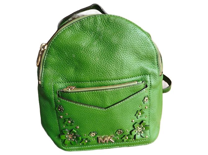 Michael Kors True Green Jessa Medium Convertible Rucksack Grün