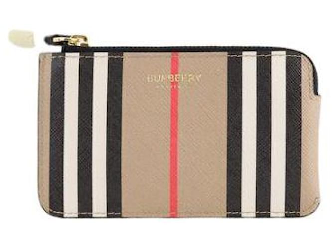 Burberry Porte-monnaie en cuir Marron  ref.1388275