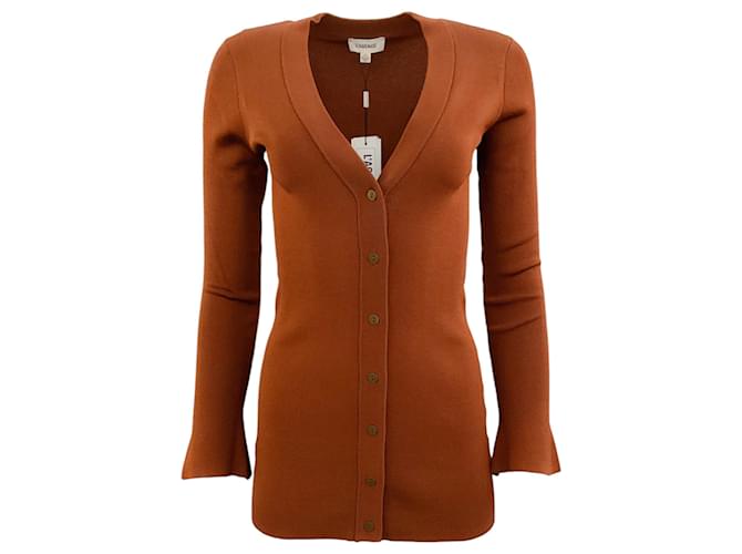 Autre Marque L'Agence Brown Cardigan with Bell Cuffs Viscose  ref.1388334