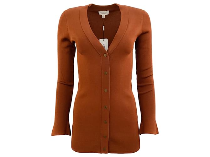 Autre Marque L'Agence Cardigan marron avec poignets cloche Viscose  ref.1388334