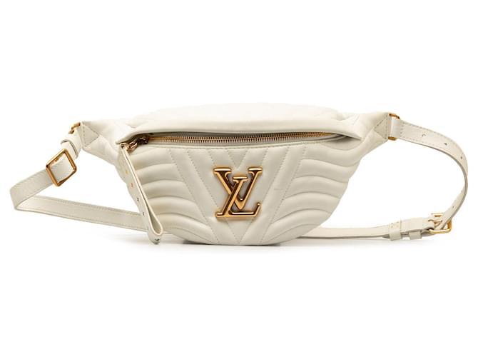 Sac ceinture blanc Louis Vuitton New Wave Bumbag Cuir  ref.1388388