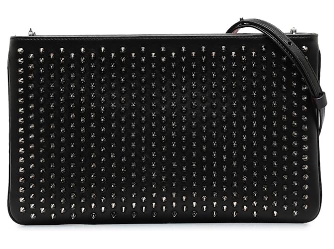 Black Christian Louboutin Studded LoubiPosh Crossbody Leather  ref.1388400