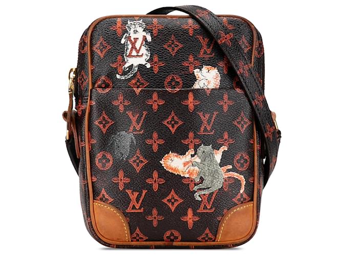 Black Louis Vuitton Grace Coddington Catogram Paname Crossbody Bag Leather  ref.1388419