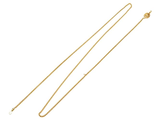 Ceinture à maillons de chaîne à médaillon CC Chanel dorée Métal  ref.1388430