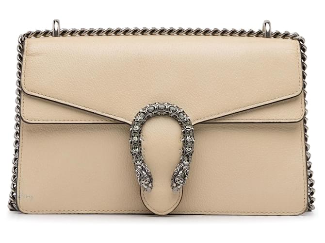 Beige Gucci Small Leather Dionysus Shoulder Bag  ref.1388434