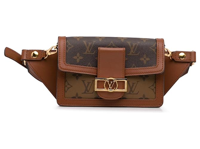 Brown Louis Vuitton Monogram Reverse Dauphine Bumbag Belt Bag Cloth  ref.1388437
