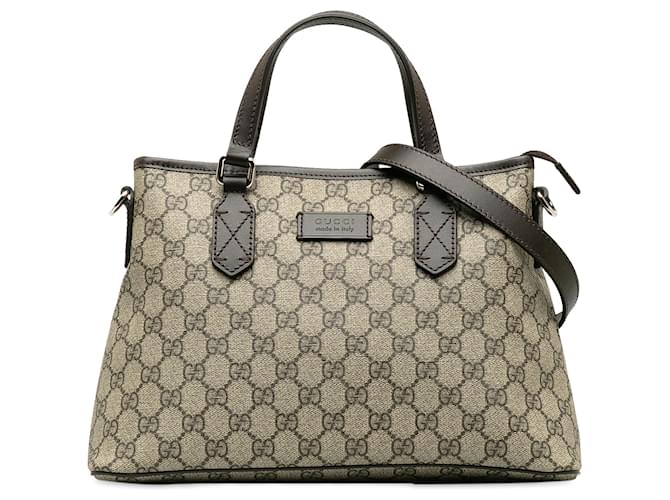 Bolsa Gucci GG Supreme Marrom Couro  ref.1388451