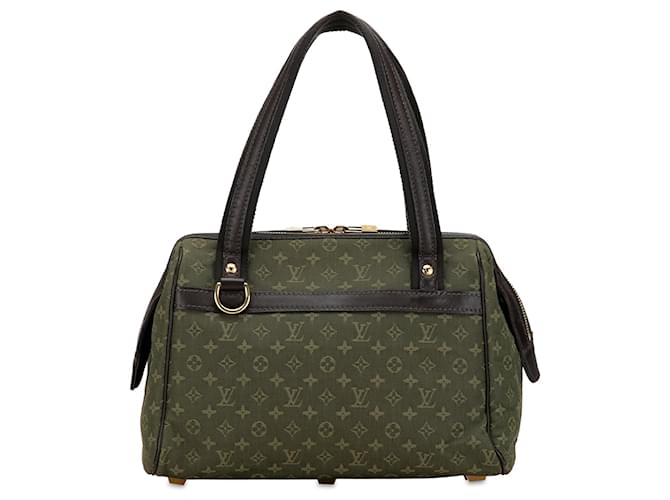 Bolsa verde Louis Vuitton Monograma Mini Lin Josephine PM Couro  ref.1388465