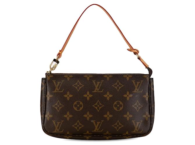 Brown Louis Vuitton Monogram Pochette Accessoires Shoulder Bag Leather  ref.1388481