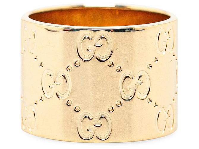 Breiter Icon-Ring aus 18 Karat Gelbgold von Gucci Golden Gelbes Gold  ref.1388495