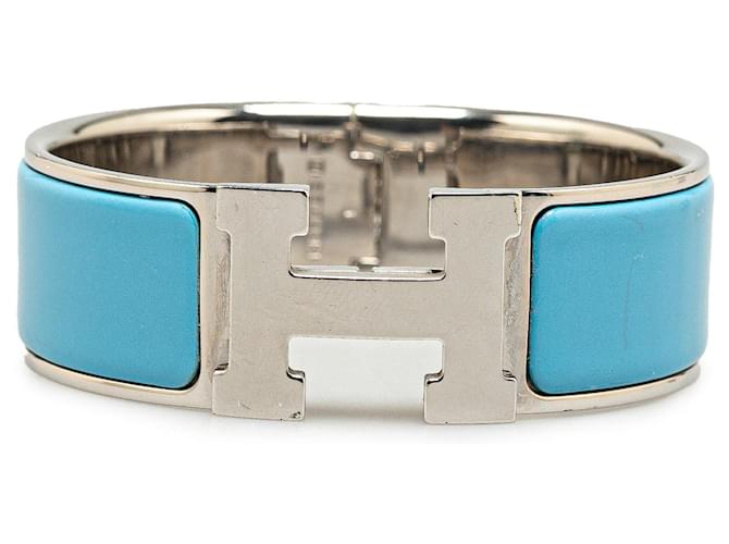 Blue Hermès Clic Clac H Bracelet PM Metal  ref.1388500