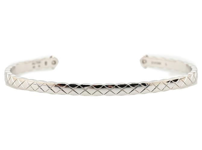 Bracciale in argento Chanel in oro bianco 18 carati con diamanti Coco Crush  ref.1388507