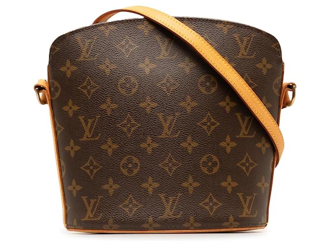 Bolsa Louis Vuitton Monograma Drouot Marrom Marrom Couro  ref.1388530