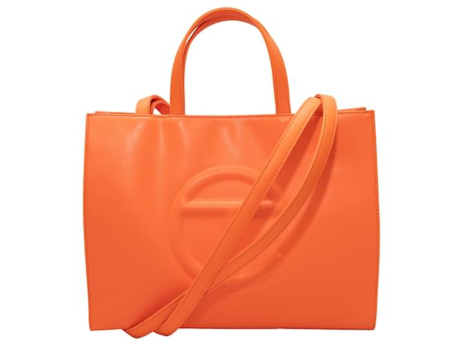 Autre Marque Orange Telfar Large Shopper Tote Leather  ref.1388531
