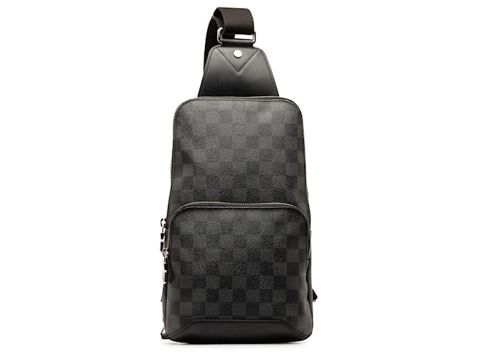 Bolso bandolera Louis Vuitton Damier Graphite Avenue negro Lienzo  ref.1388542