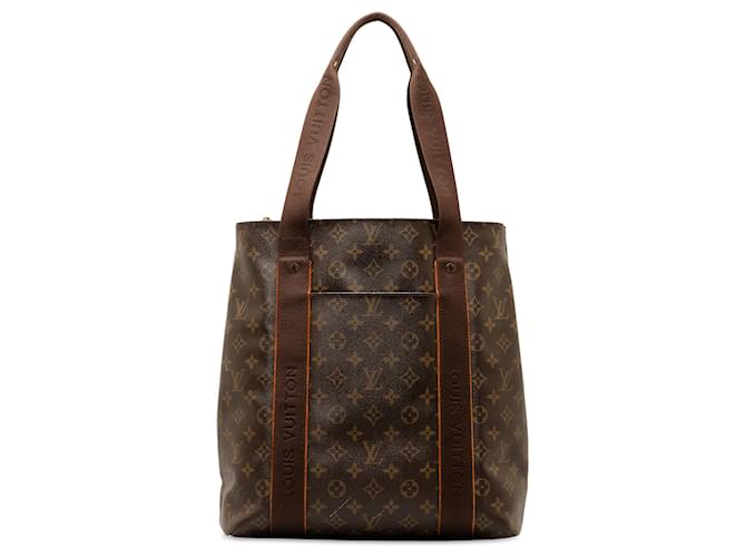 Braune Louis Vuitton-Einkaufstasche mit Monogramm Cabas Beaubourg Leinwand  ref.1388553