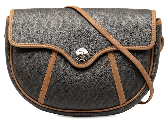 Brown Dior Honeycomb Crossbody Leather  ref.1388576
