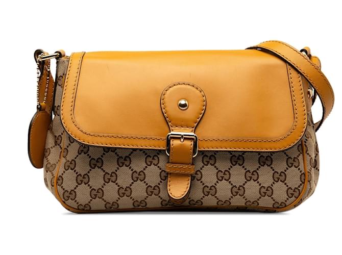 Sac à bandoulière Sukey en toile Gucci GG marron Cuir  ref.1388622