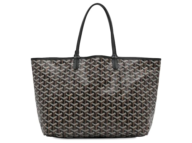 Black Goyard Goyardine Saint Louis GM Tote Bag Leather  ref.1388643