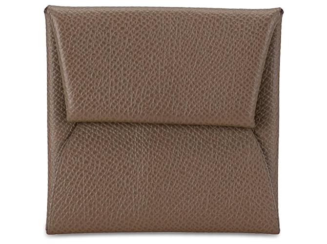 Brown Hermès Epsom Bastia Coin Pouch Leather  ref.1388652