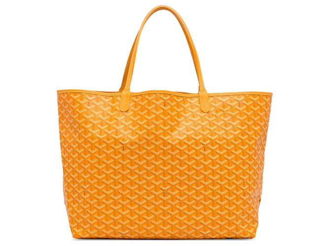 Gelbe Goyard Goyardine Saint Louis GM Einkaufstasche Leder  ref.1388655