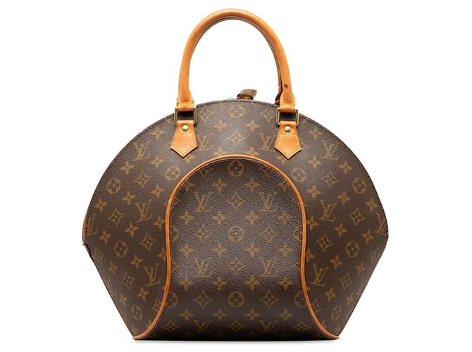 Brown Louis Vuitton Monogram Ellipse MM Handbag Leather  ref.1388656