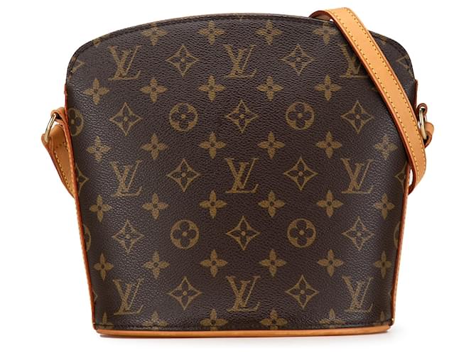 Bolsa Louis Vuitton Monograma Drouot Marrom Marrom Couro  ref.1388688