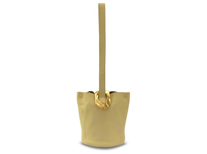Yellow Bottega Veneta Small Drop Bucket Bag Leather  ref.1388701