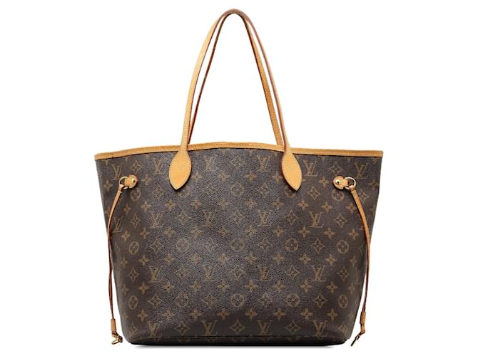Brown Louis Vuitton Monogram Neverfull MM Tote Bag Leather  ref.1388737