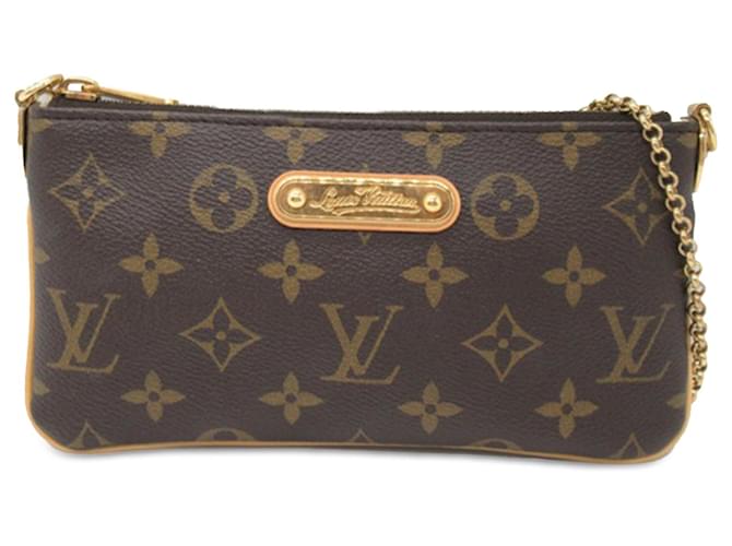 Bolsa de ombro Louis Vuitton monograma Pochette Milla MM marrom Couro  ref.1388738