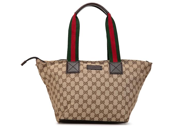 Brown Gucci GG Canvas Web Shoulder Bag Cloth  ref.1388775