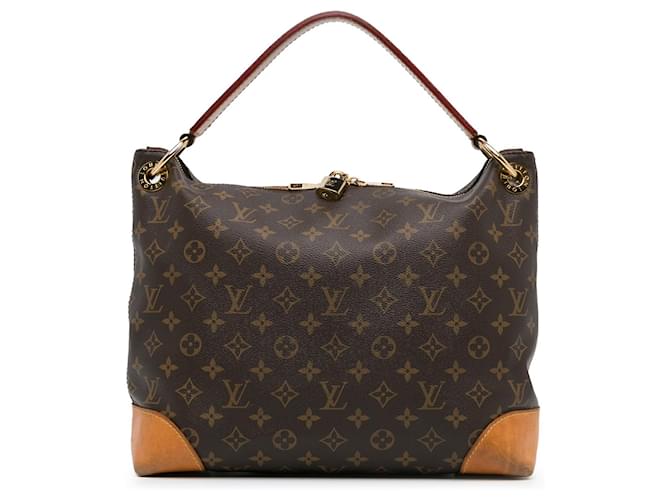 Brown Louis Vuitton Monogram Berri PM Shoulder Bag Leather  ref.1388777