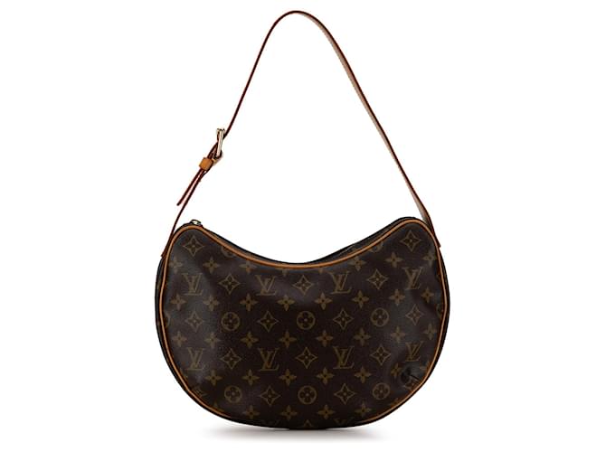Brown Louis Vuitton Monogram Croissant MM Hobo Bag Cloth  ref.1388778