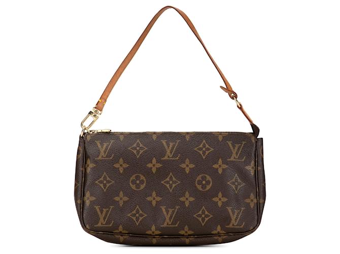 Brown Louis Vuitton Monogram Pochette Accessoires Shoulder Bag Leather  ref.1388782