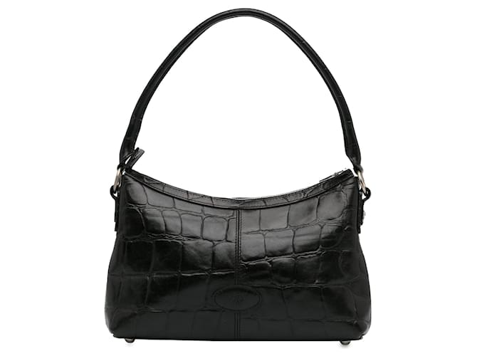 Mulberry Bolso de hombro de cuero en relieve de morera negro  ref.1388787