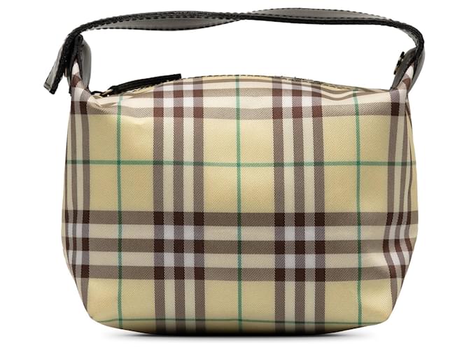 Bolso de mano beige Burberry Mini House Check Cuero  ref.1388792