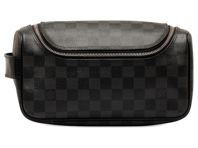 Trousse de toilette noire Louis Vuitton Damier Graphite  ref.1388804