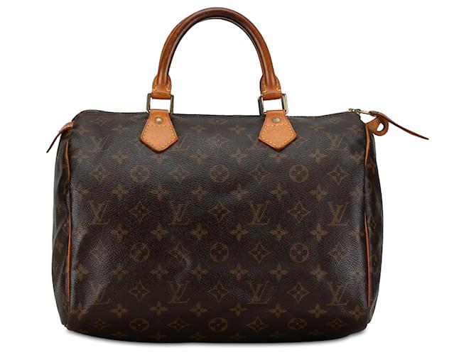 Brown Louis Vuitton Monogram Speedy 30 Boston Bag Leather  ref.1388820