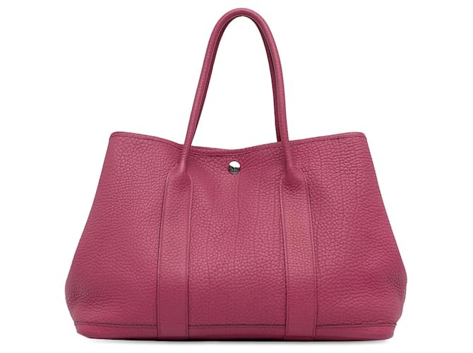 Rosa Hermès Negonda Garden Party 36 Einkaufstasche Pink Leder  ref.1388834