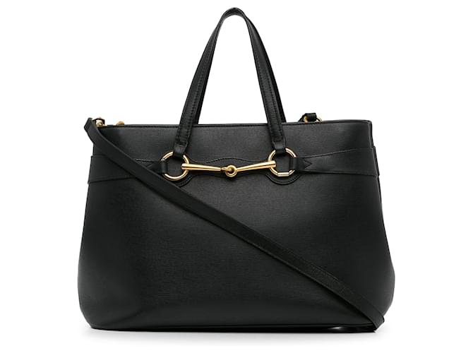 Cartable Gucci Bright Brit noir Cuir  ref.1388839