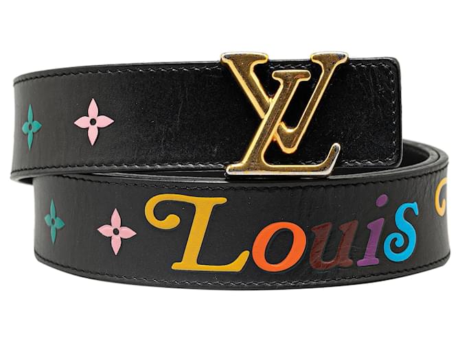 Black Louis Vuitton Monogram New Wave Belt Leather  ref.1388841