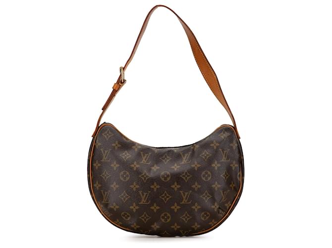 Brown Louis Vuitton Monogram Croissant MM Hobo Bag Cloth  ref.1388849