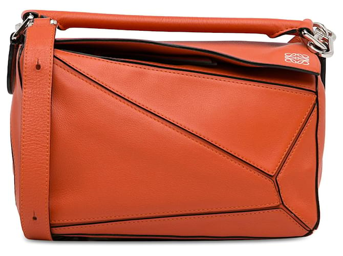 Bolso satchel pequeño Puzzle LOEWE naranja Cuero  ref.1388853