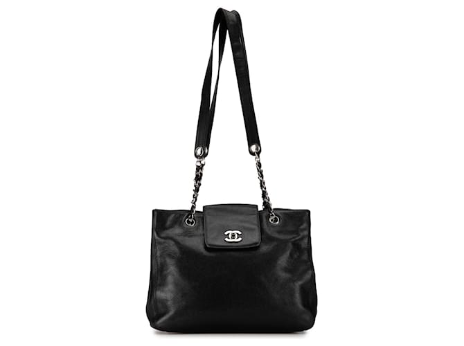 Black Chanel CC Caviar Leather Tote  ref.1388871